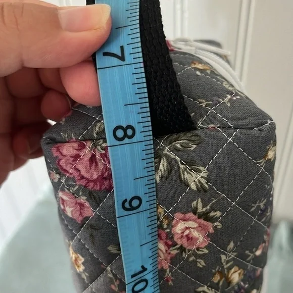 Quilted Floral Makeup Bag - Picture 11 of 11